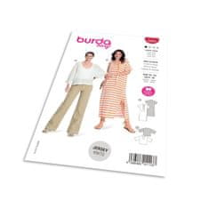 Burda Střih Burda 5893 - Volné šaty, tričkové šaty, tričko