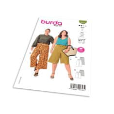 Burda Střih Burda 6017 - Kalhoty s gumou a zavazováním v pase, lněné kalhoty