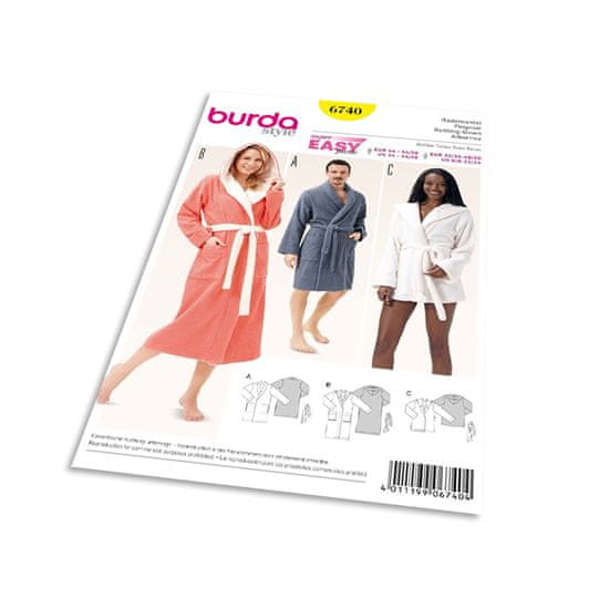 Burda Střih Burda 6740 - župan