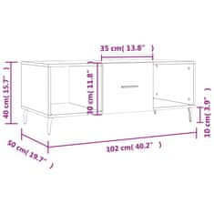 Greatstore Konferenční stolek betonově šedý 102x50x40 cm kompozitní dřevo