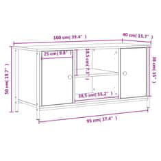 Vidaxl TV skříňka dub sonoma 100 x 40 x 50 cm kompozitní dřevo