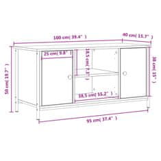 Vidaxl TV skříňka kouřový dub 100 x 40 x 50 cm kompozitní dřevo