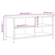 Vidaxl TV skříňka černá 100 x 40 x 50 cm kompozitní dřevo