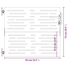 Greatstore Zahradní branka 85 x 75 cm cortenová ocel Pruhy