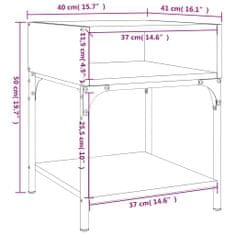 Greatstore Noční stolky 2 ks šedé sonoma 40 x 41 x 50 cm kompozitní dřevo