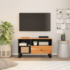 Greatstore TV stolek 80 x 33 x 46 cm masivní akácie a kompozitní dřevo