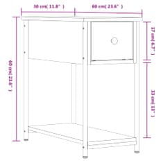 Vidaxl Noční stolky 2 ks šedé sonoma 30 x 60 x 60 cm kompozitní dřevo