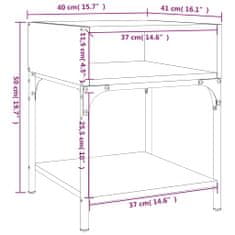 Greatstore Noční stolky 2 ks kouřový dub 40 x 41 x 50 cm kompozitní dřevo