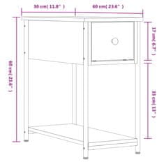 Vidaxl Noční stolky 2 ks hnědý dub 30 x 60 x 60 cm kompozitní dřevo