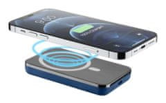 CellularLine Powerbanka MAG 5000 s bezdrátovým nabíjením a podporou MagSafe, 5000 mAh, modrá