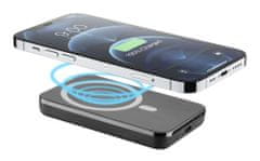 CellularLine Powerbanka Cellularline MAG 5000 s bezdrátovým nabíjením a podporou MagSafe, 5000 mAh, černá