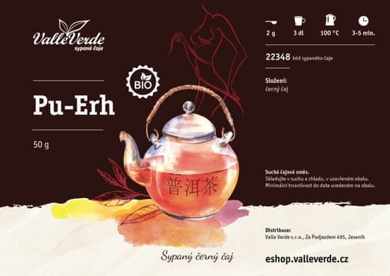 Valle Verde Pu-Erh - BIO 50 g sypaný čaj