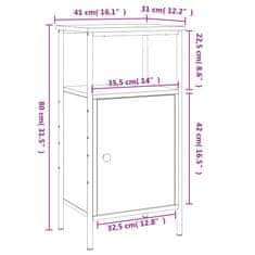 Vidaxl Noční stolek dub sonoma 41 x 31 x 80 cm kompozitní dřevo