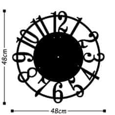 ASIR GROUP Dekorativní kovové nástěnné hodiny Metal Wall Clock 15 - Black, Černá