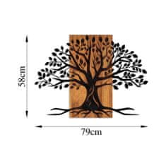 ASIR GROUP ASIR Nástěnná dekorace dřevo LISTNATÝ STROM 79 x 58 cm