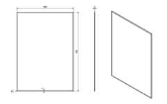 SAPHO ACCORD zrcadlo s fazetou 500x700mm, bez úchytu MF436 - Sapho