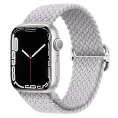 BStrap Elastic Nylon řemínek na Apple Watch 42/44/45mm, pearl white