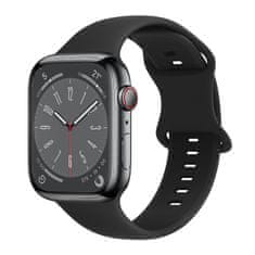 BStrap Smooth Silicone řemínek na Apple Watch 38/40/41mm, black