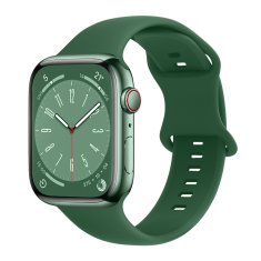 BStrap Smooth Silicone řemínek na Apple Watch 42/44/45mm, grass