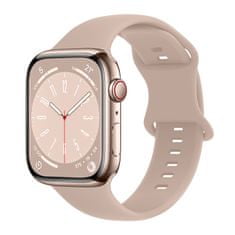 BStrap Smooth Silicone řemínek na Apple Watch 38/40/41mm, sand pink