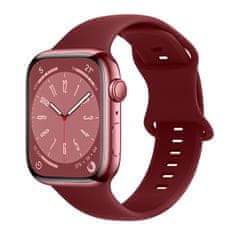 BStrap Smooth Silicone řemínek na Apple Watch 38/40/41mm, claret