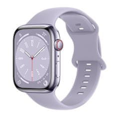 BStrap Smooth Silicone řemínek na Apple Watch 42/44/45mm, lavender