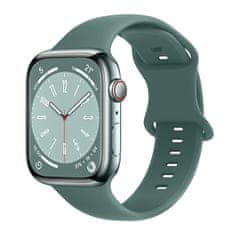 BStrap Smooth Silicone řemínek na Apple Watch 42/44/45mm, beedle green