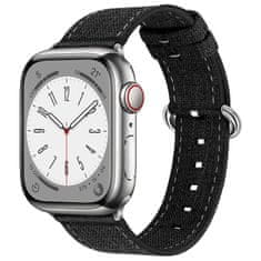 BStrap Denim řemínek na Apple Watch 42/44/45mm, black