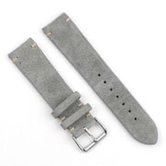 BStrap Suede Leather řemínek na Samsung Galaxy Watch 3 41mm, gray