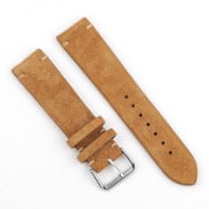 BStrap Suede Leather řemínek na Samsung Galaxy Watch 3 45mm, brown
