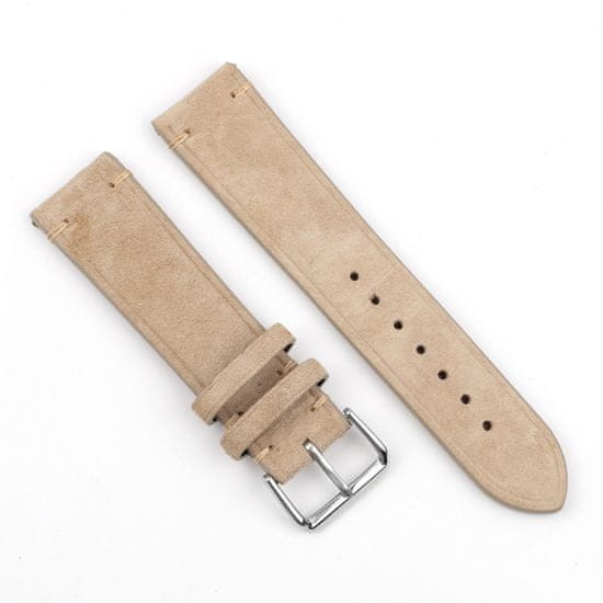 BStrap Suede Leather řemínek na Samsung Galaxy Watch 3 45mm, beige