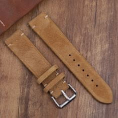 BStrap Suede Leather řemínek na Garmin Vivoactive 3, brown