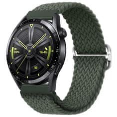 BStrap Elastic Nylon řemínek na Garmin Venu 2, olive green