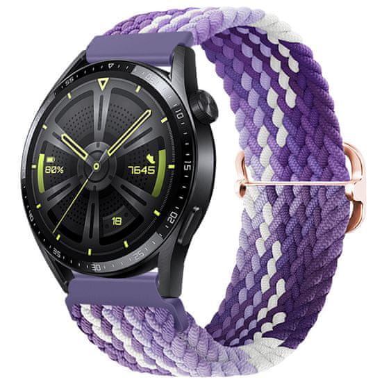 BStrap Elastic Nylon řemínek na Xiaomi Amazfit GTR 2 / GTR 47mm, grape