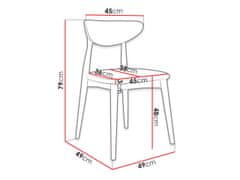 Veneti Židle do kuchyně NOSSEN 5 - přírodní dřevo / černá