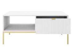 Veneti Konferenční stolek UMAG - zlatý / bílý