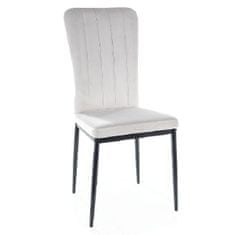 Veneti Čalouněná jídelní židle VALERIJA - černá / světle šedá