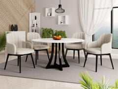 Veneti Židle do kuchyně s područkami PIMA 2 - černá / krémová