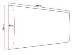 Veneti Čalouněný nástěnný panel 60x30 PAG - černá eko kůže