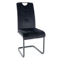 Veneti Čalouněná jídelní židle KASJA - černá / černá