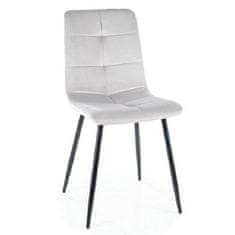 Veneti Čalouněná jídelní židle KERA - černá / světle šedá