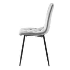 Veneti Čalouněná jídelní židle KINKA - černá / světle šedá