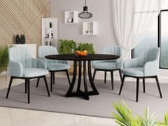 Veneti Židle do kuchyně s područkami PIMA 2 - černá / světlá modrá