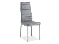 Veneti Čalouněná jídelní židle HAILEY 2 - hliníková / šedá