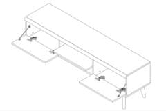 Veneti Televizní stolek 160 cm PAVLIS - dub riviera / bílý