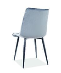 Veneti Čalouněná jídelní židle KAILA - šedá / černá