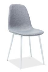 Veneti Čalouněná jídelní židle FRESIA - bílá / šedá