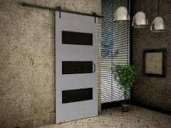 Veneti Posuvné interiérové dveře XAVIER 2 - 80 cm, černé / antracitové
