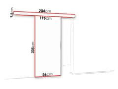Veneti Posuvné interiérové dveře VIGRA 7 - 80 cm, černé / bílé