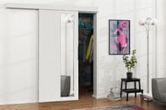 Veneti Posuvné interiérové dveře se zrcadlem VIGRA 5 - 90 cm, bílé